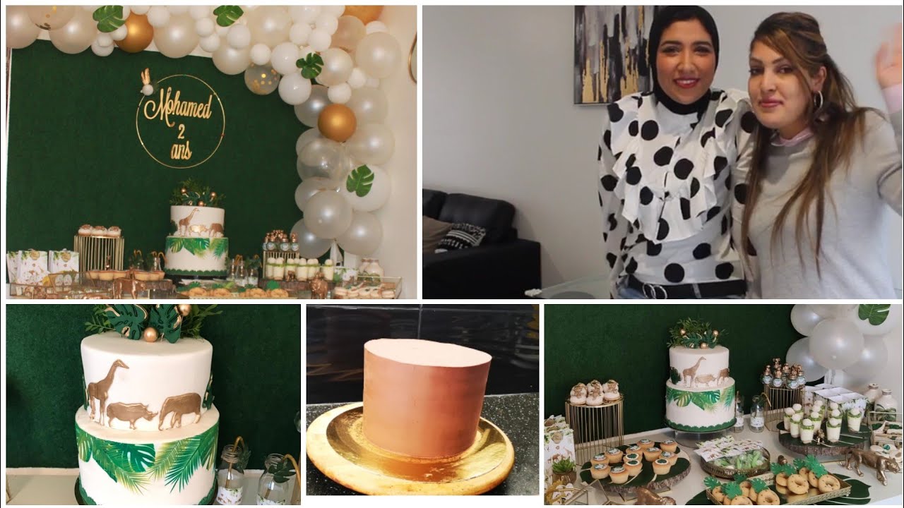Gateau thème de la jungle chic مراحل تحضير الكيك ديزاين