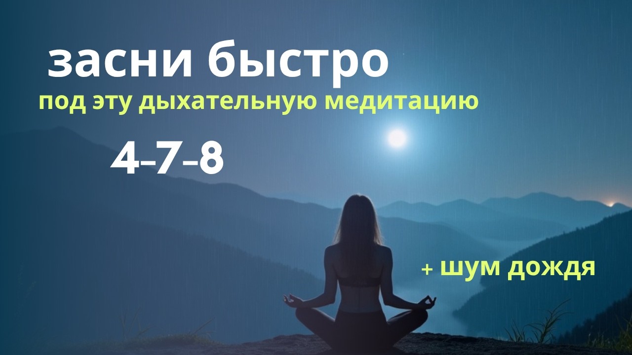 Медитация для Глубокого Сна | Дыхание 4-7-8 под Звук Дождя