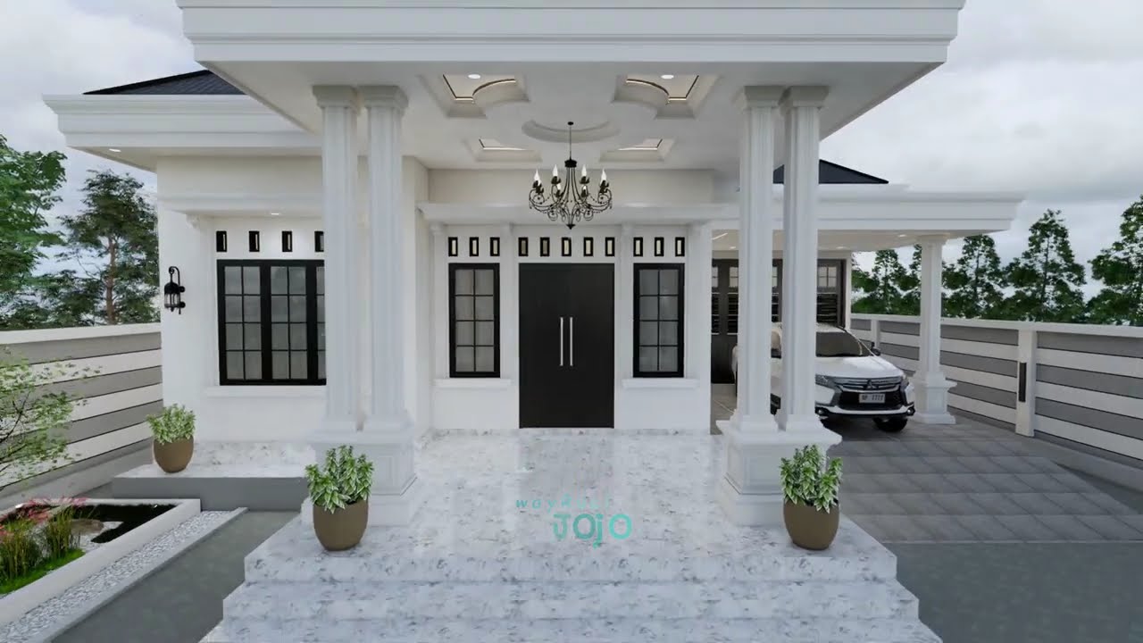 Rumah klasik 1 lantai dengan desain elegan dan timeless