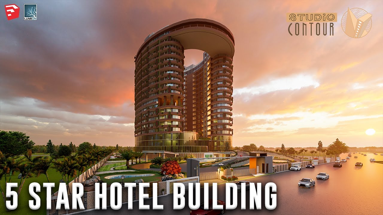 5 Star Hotel Building || 3D Architectural Walkthrough Hotel Design || Studio Contour 