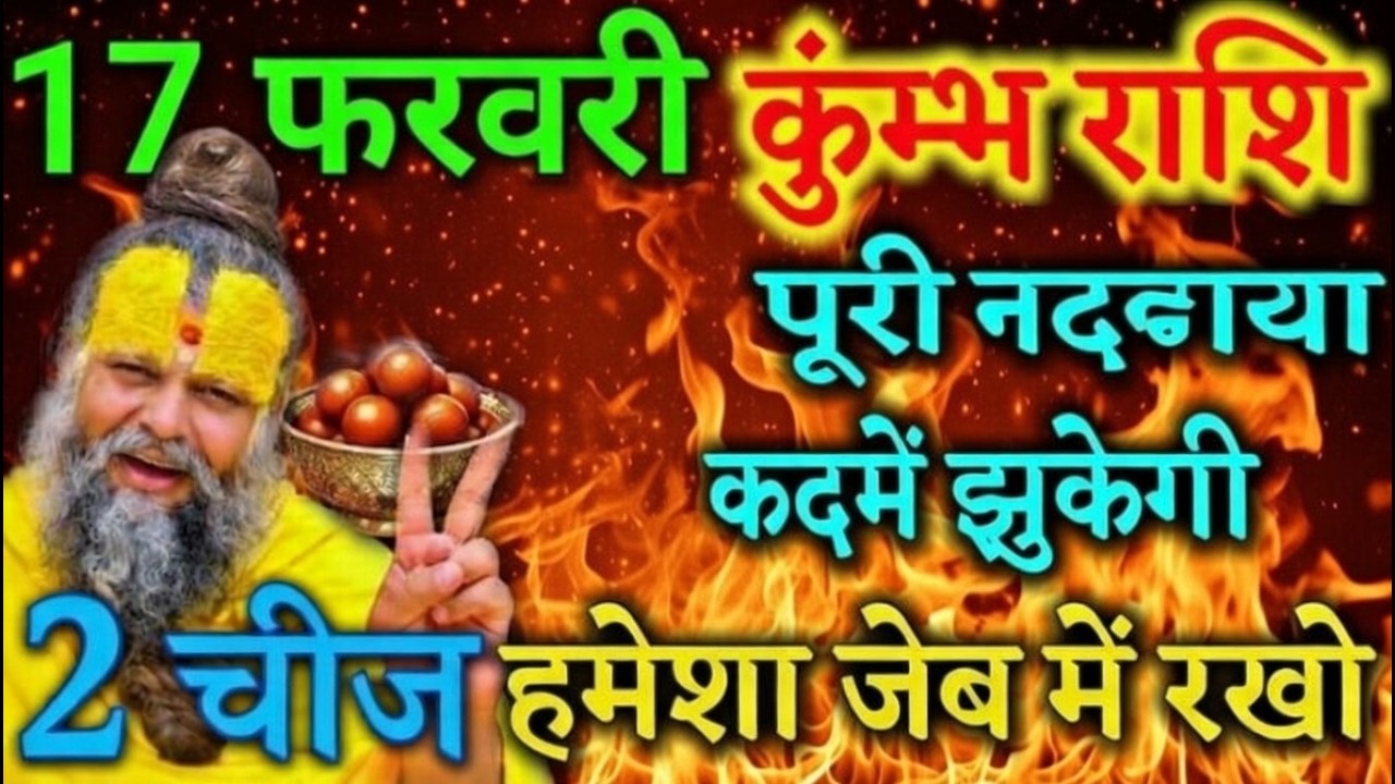 कुम्भ राशि 17 फरवरी ⚠️ कलेजा थर-थर कांप जाएगा 😱अंतिम चेतावनी! जल्दी देखो।