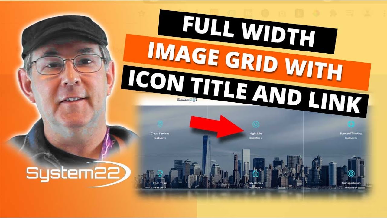 Divi Theme Full Width Image Grid With Icon Title And Link 👍👈👍