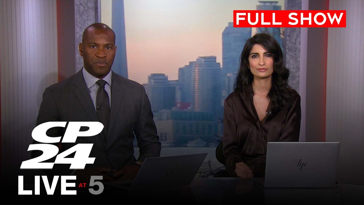 Carjacking suspect falls from Gardiner fleeing from police | CP24 Live at Five for June. 17, 2025