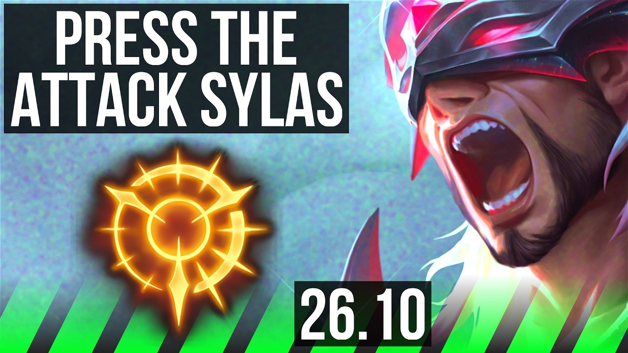 SYLAS vs GRAVES (JGL) | Press The Attack, Perfect KDA: 18/0/9 | EUW Master | 26.10