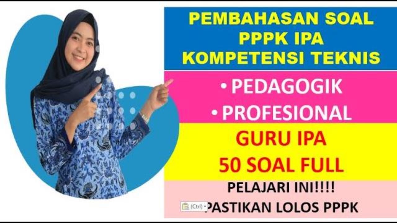 Pembahasan soal pppk IPA SMP SMA kompetensi teknis guru