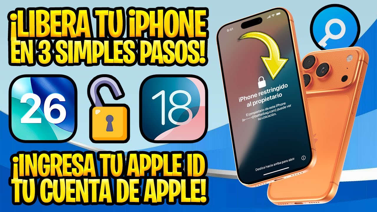 C&Oacute;MO LIBERAR TU iPHONE iOS 26 Y USAR TU CUENTA DE APPLE o APPLE ID 🎁 MEJOR M&Eacute;TODO 2026 SIN ERRORES