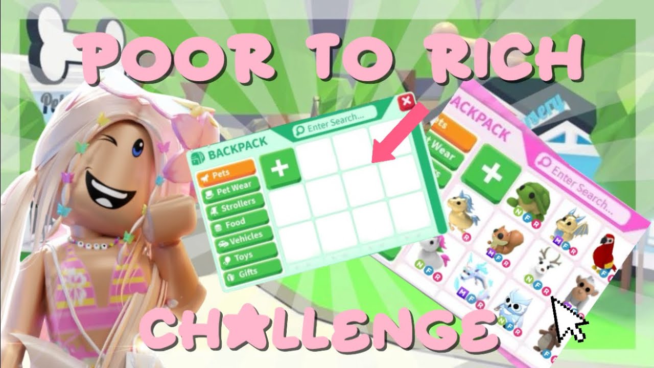 POOR TO RICH CHALLENGE || ADOPT ME || HEIDISEEK 😍