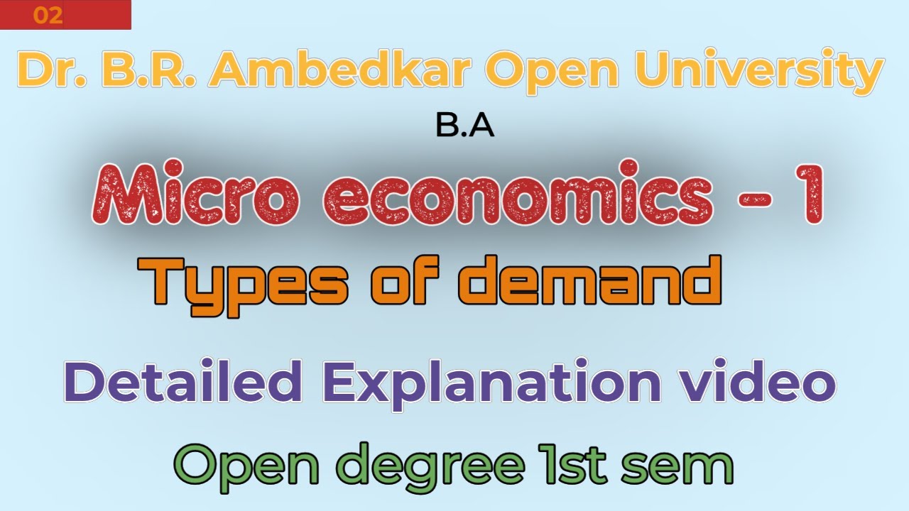 Dr. B.R. Ambedkar Open University micro economics-1st sem b.a|importantquestions explanations#braou