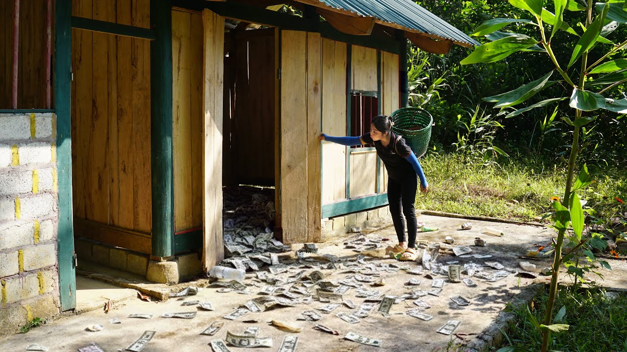 Poor girl unexpectedly discovered an abandoned house containing thousands of dollars inside