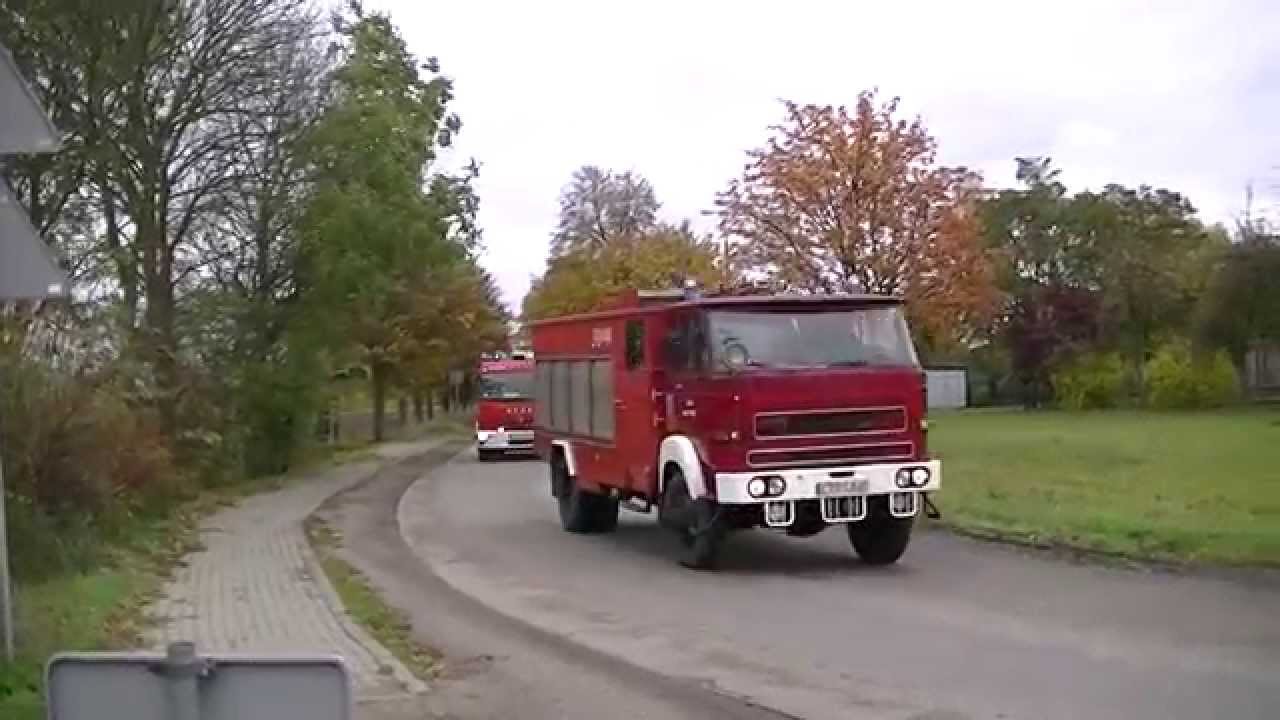 Alarmowo Kompania Gaśnicza Powiatu Toruńskiego na Ćwiczenia w miejscowości Głuchowo.