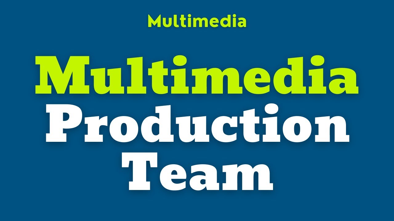 Multimedia Production Team | Part-4 | Chapter 1 | 12th Computer Application