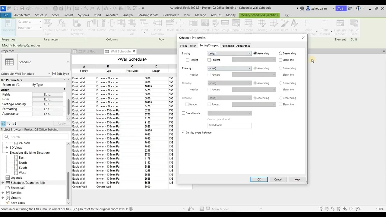 Creating Schedules in Revit | Extract & Organize Project Data Automatically (Lecture 161)