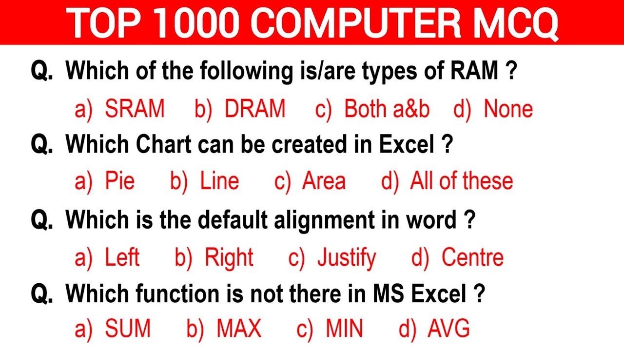 Part -3 | Top 1000 Computer Fundamental MCQ | computer fundamental mcq questions and answers