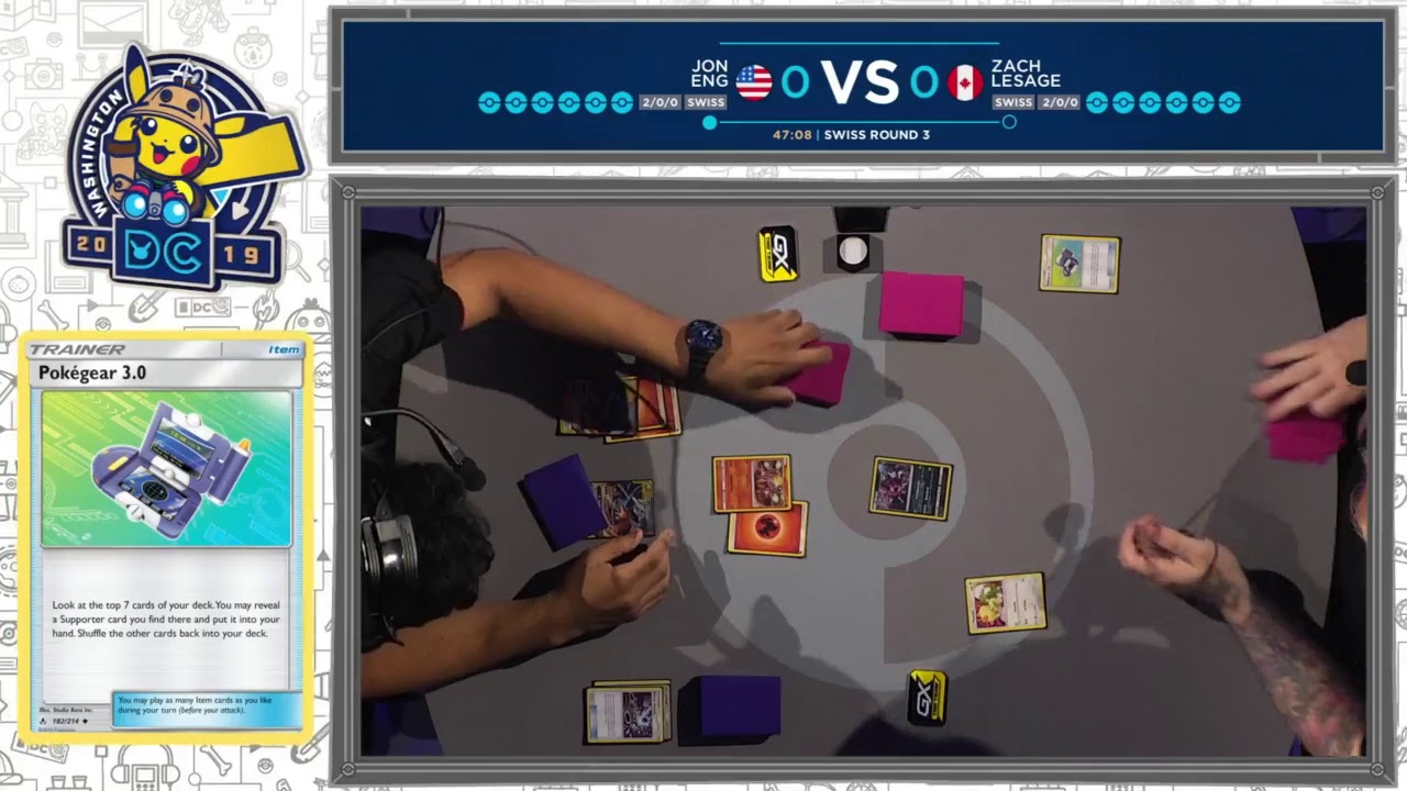 Day 2:Swiss R3a:Jon Eng Vs Zach Lesage-Pokemon World Championships 2019