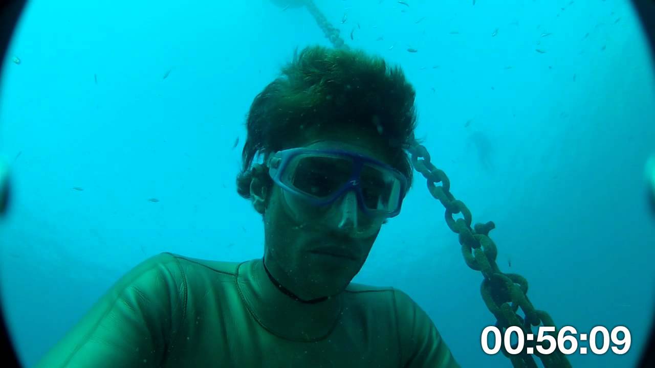 Guillaume Nery Dives with GoPro camera