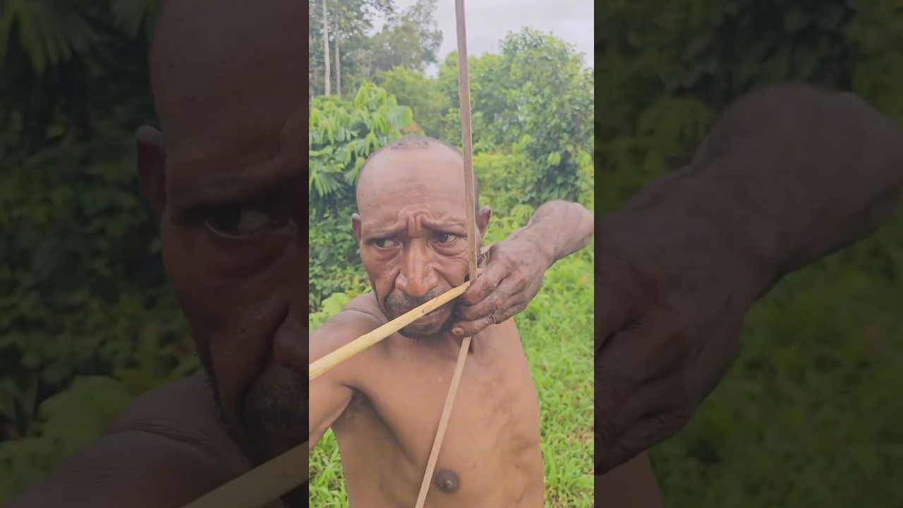 Bamboo Arrow 🏹🌿 #traditional #skill #bamboo #cultural #jungle #nature #korowai #papua