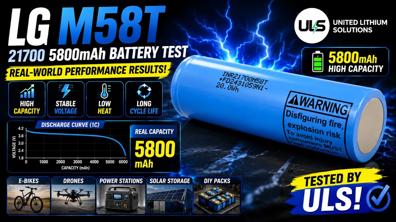 LG M58T 21700 Battery Test &mdash; 5650mAh Range Cell Review & Real Performance