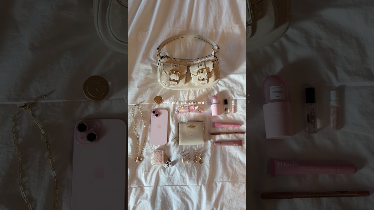 which ARE YOU? #aesthetic #pinkaesthetic #purse #makeup #girltherapy #whichareyou #brown #rhode
