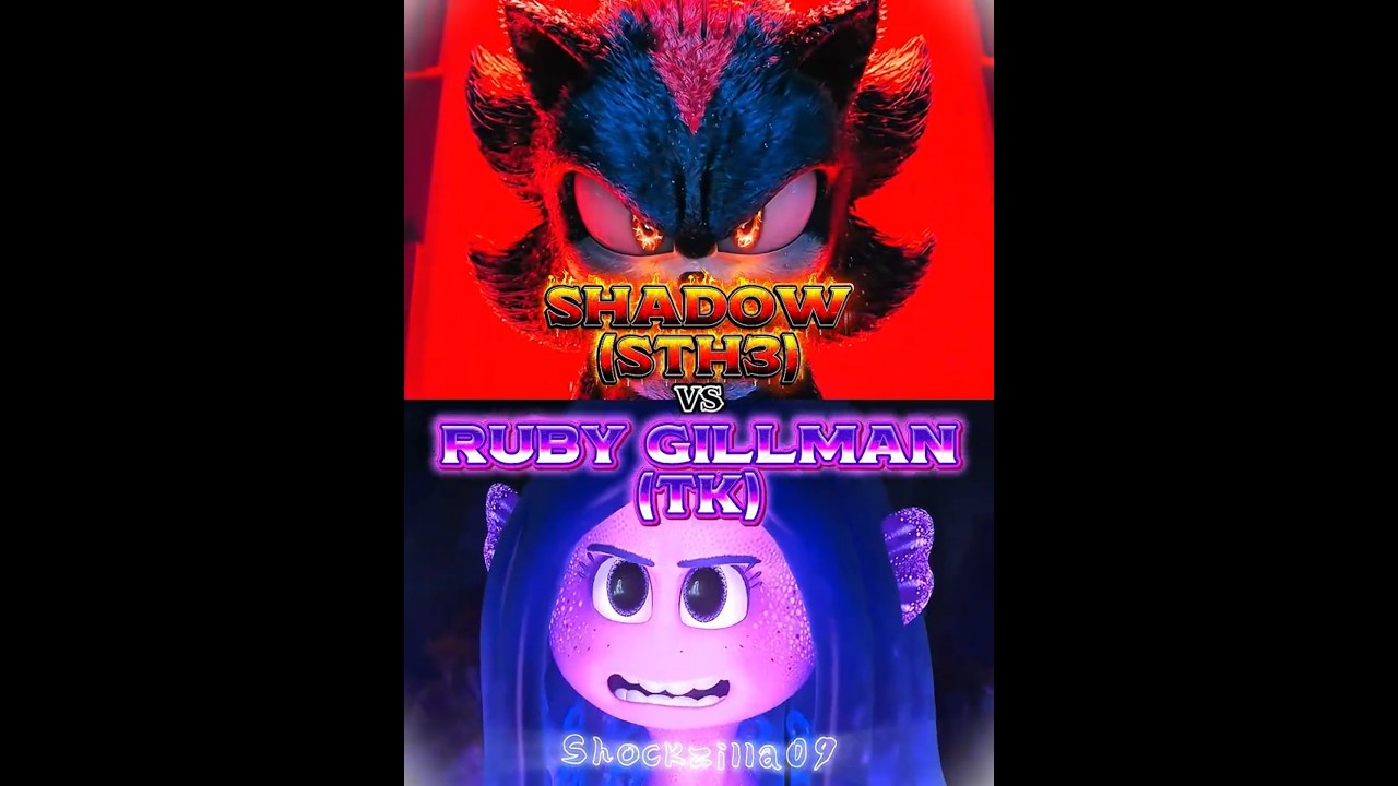 Shadow (STH) vs Ruby Gillman (TK) |#sonicthehedgehog3 #Teenagekraken #shorts #1v1edit