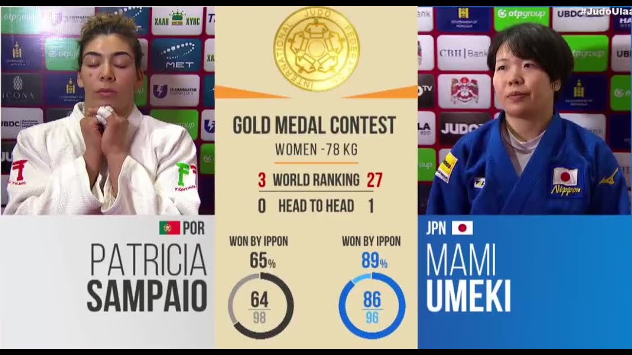 Patricia SAMPAIO VS Mami UMEKI Ulaanbaatar Grand Slam 2025 Gold medal contest -78 kg