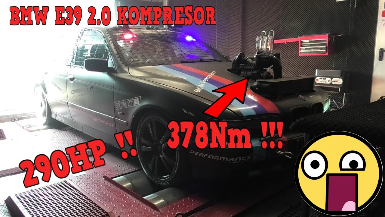 Szkoła Druciarstwa Hamownia BMW E39 2.0i Kompresor Niesamowity Wynik Jakim Cudem ? Wazzup :)