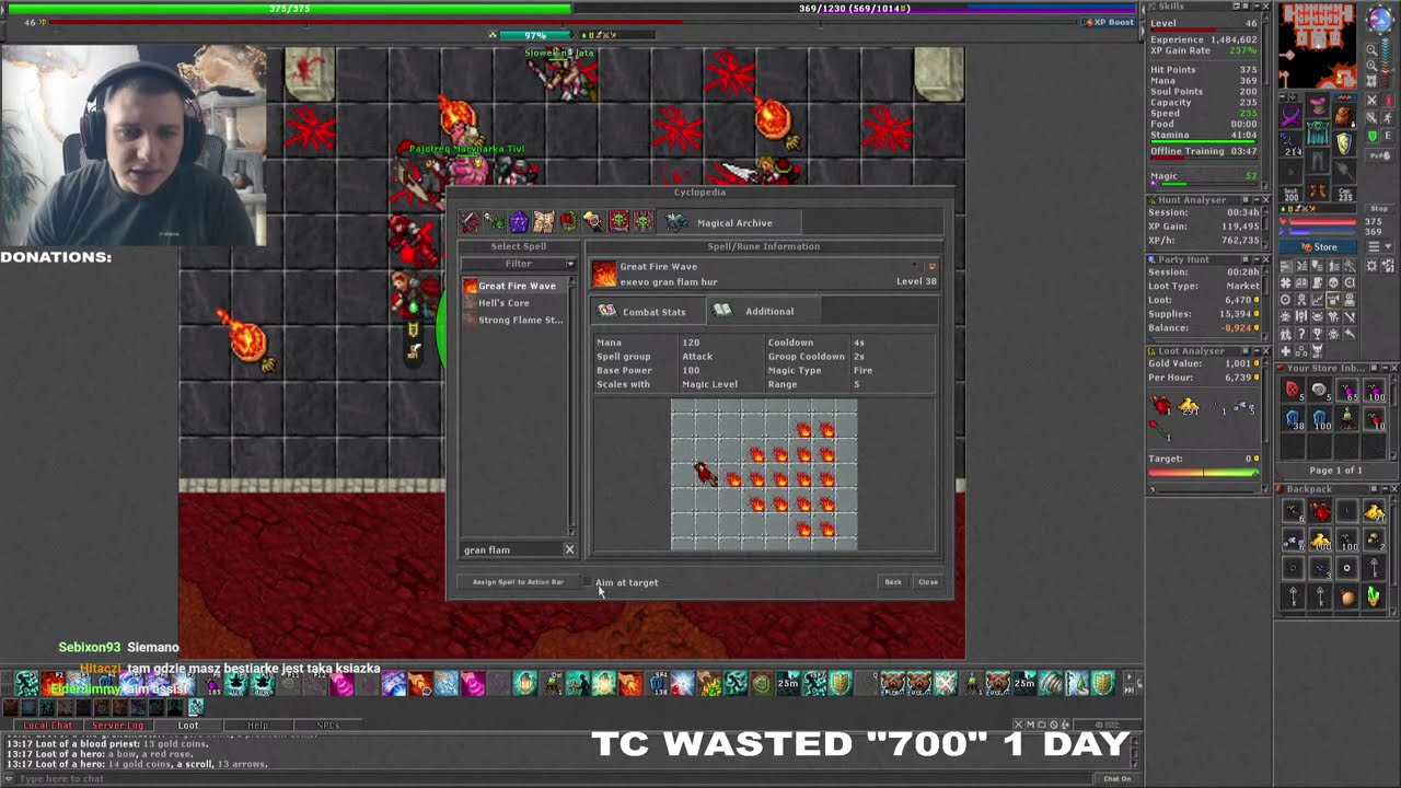 Punio on RL TIBIA (Kanda) Legendary Streamerski Team Hunt