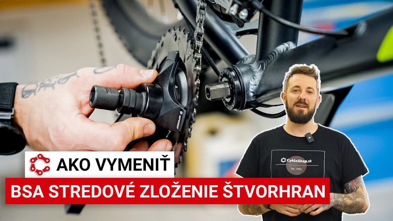 Ako vymeniť, stredové zloženie BSA štvorhran na bicykli