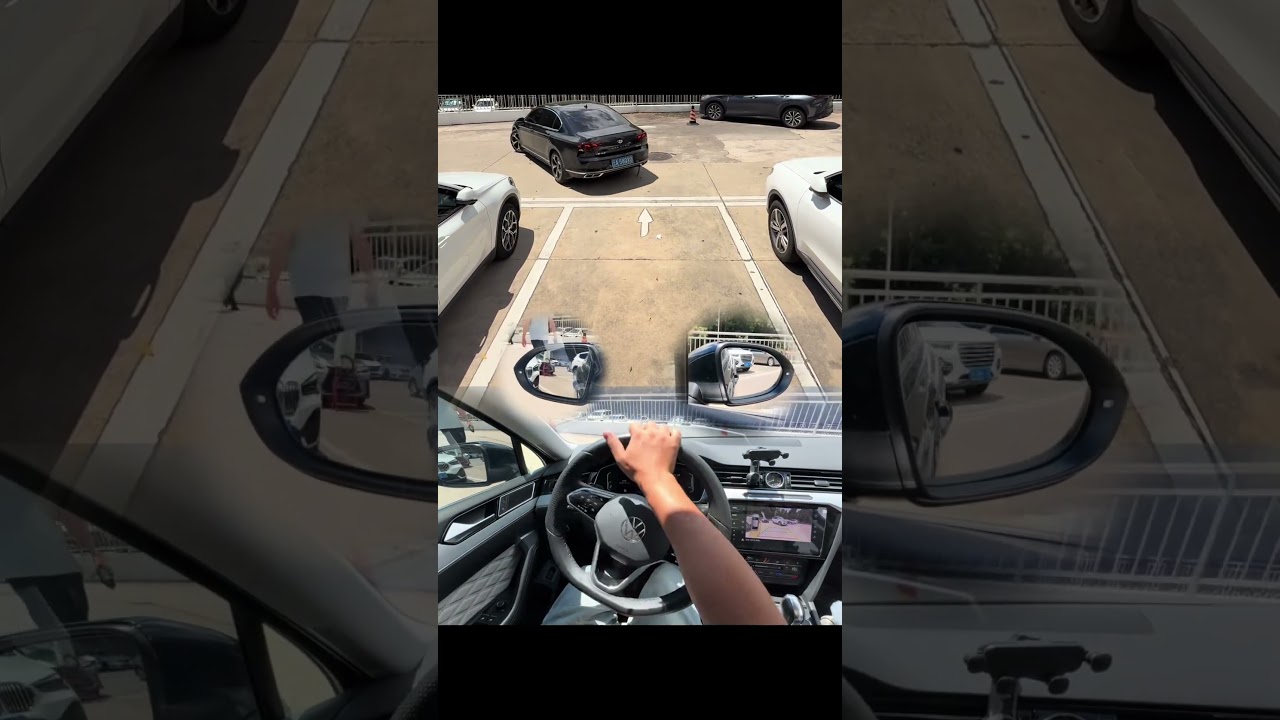 A real life left hand reverse parking method, easy to understand for beginners #tips #car #driving