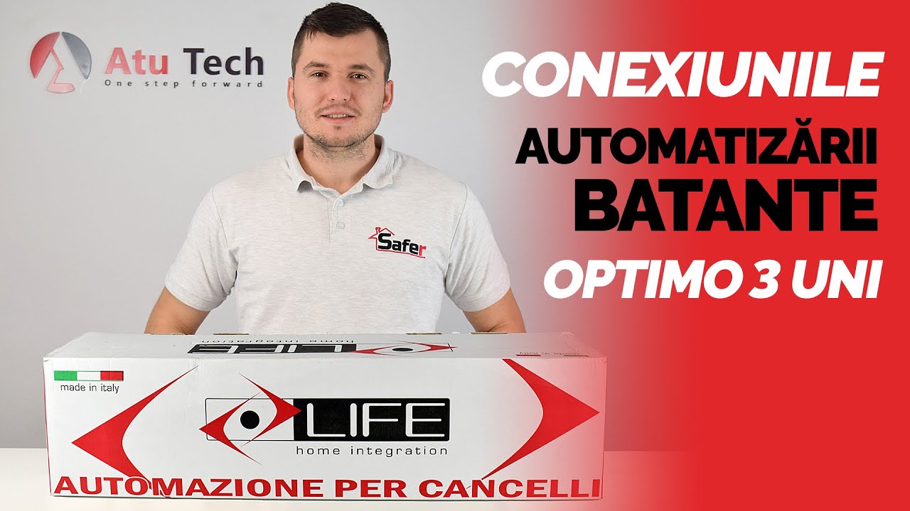 Conexiuni electrice pe automatizarea Optimo 3 Uni Life
