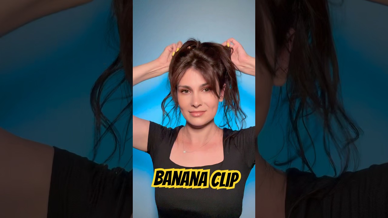 Banana hair clip. Easy hairstyle