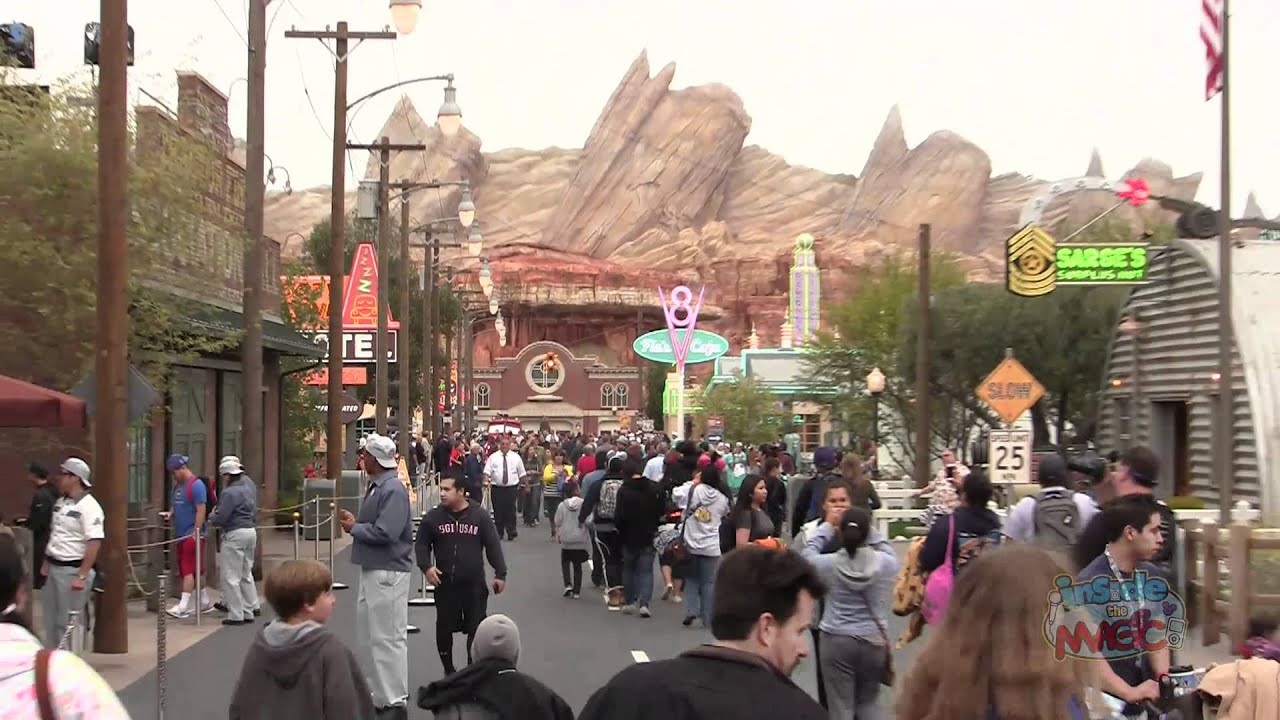 Grand reopening of Disney California Adventure as hundreds rush into Cars Land