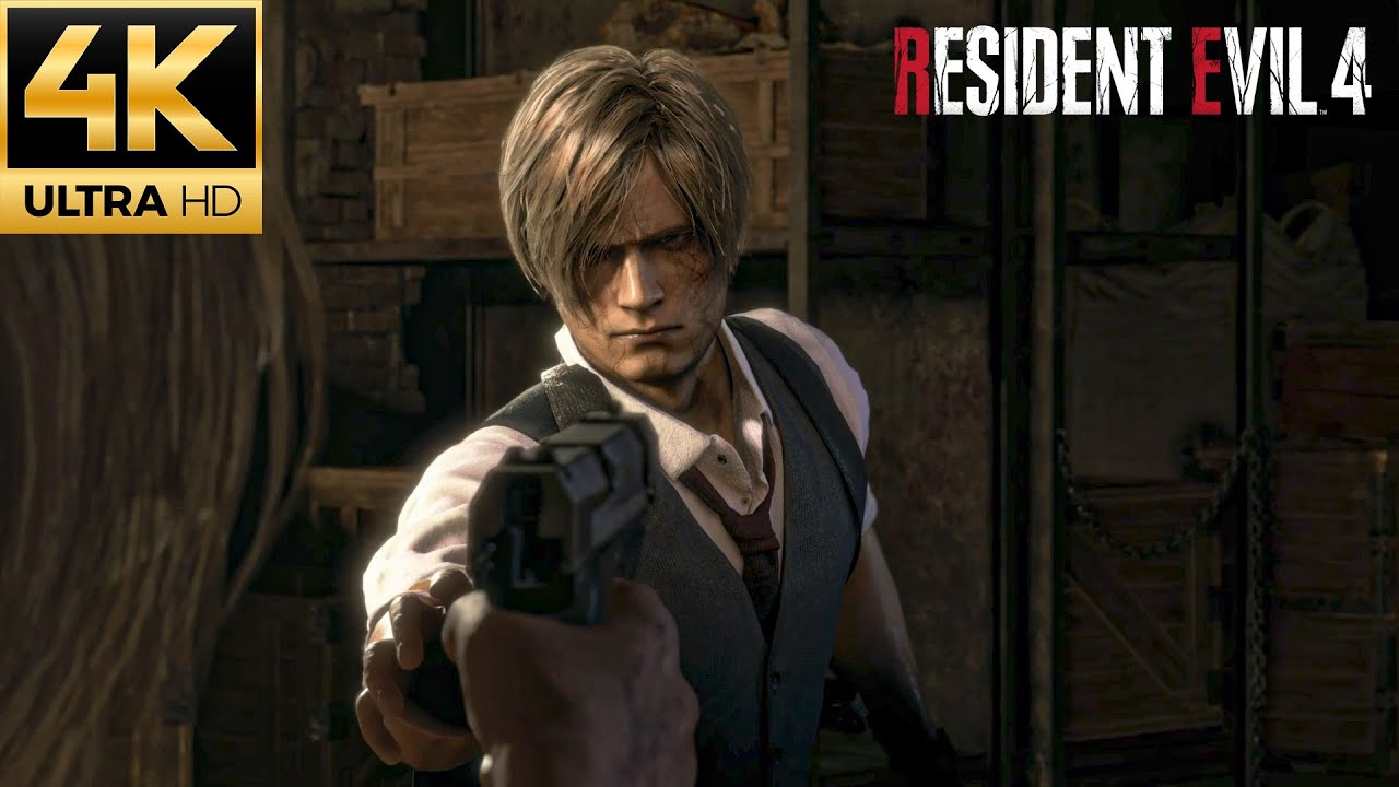 Resident Evil 4 Remake - Leon Noir Outfit [4K 60 FPS]