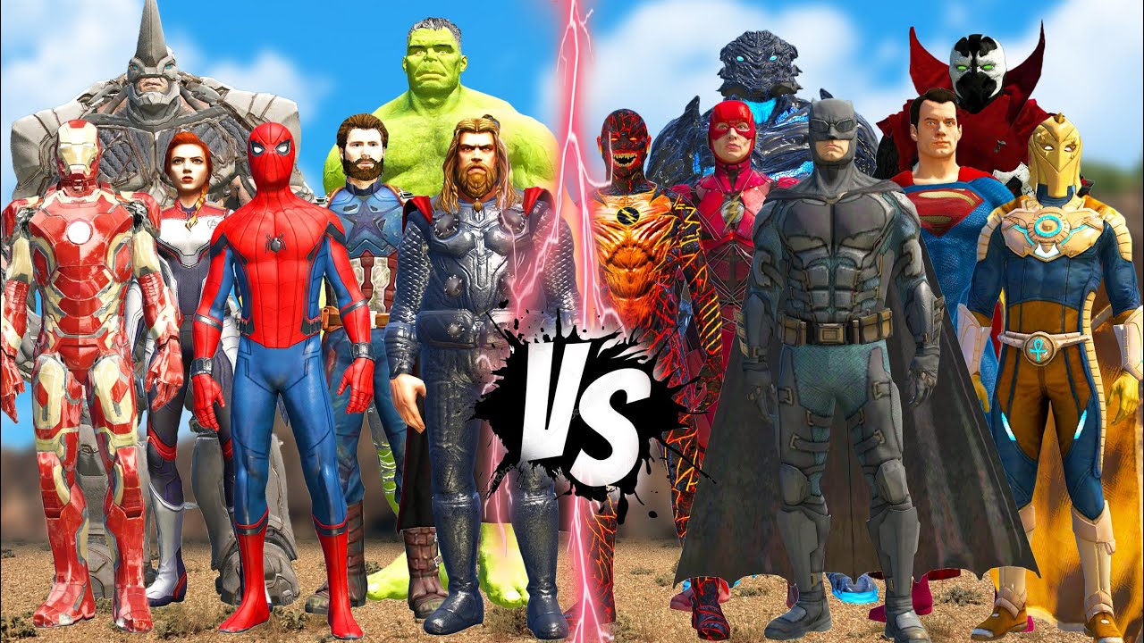 THE AVENGERS MARVEL COMICS vs. JUSTICE LEAGUE DC COMICS | REMAKE BATTLE! Part 1