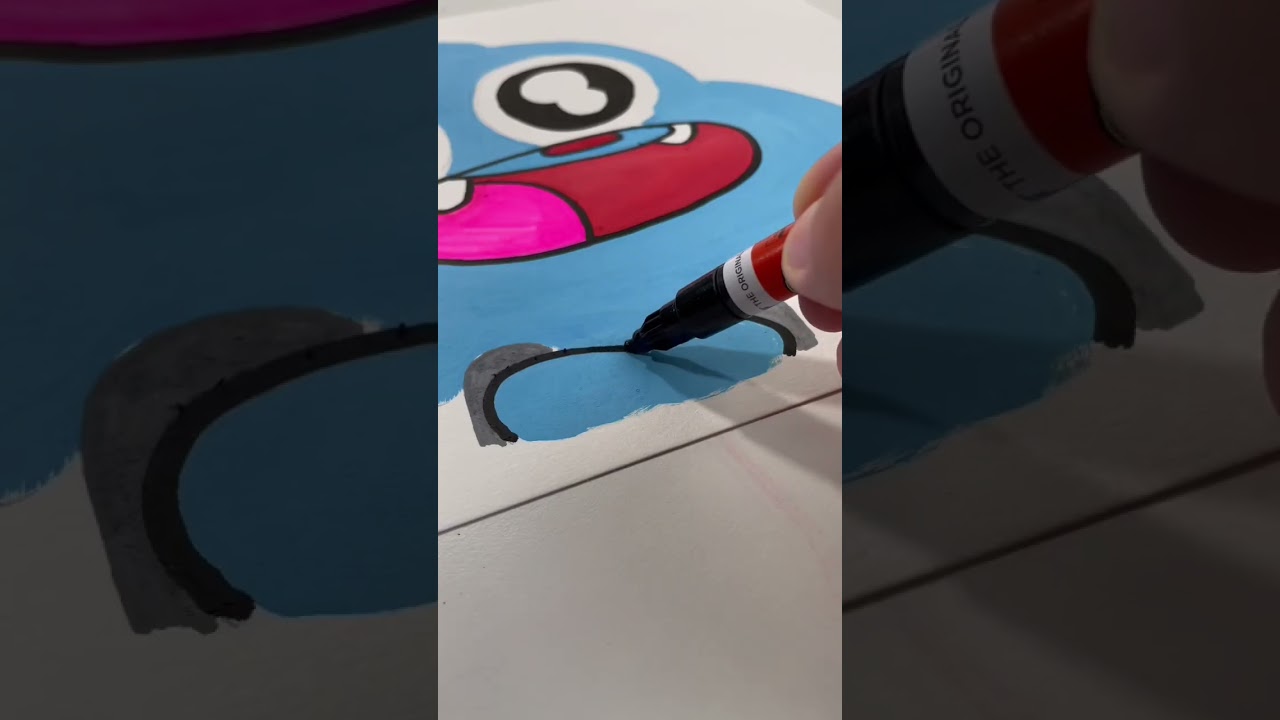 Рисуем жвачку, пока бумага не порвётся (часть 1) #posca #искусство #gumballfamily #живопись #худо...