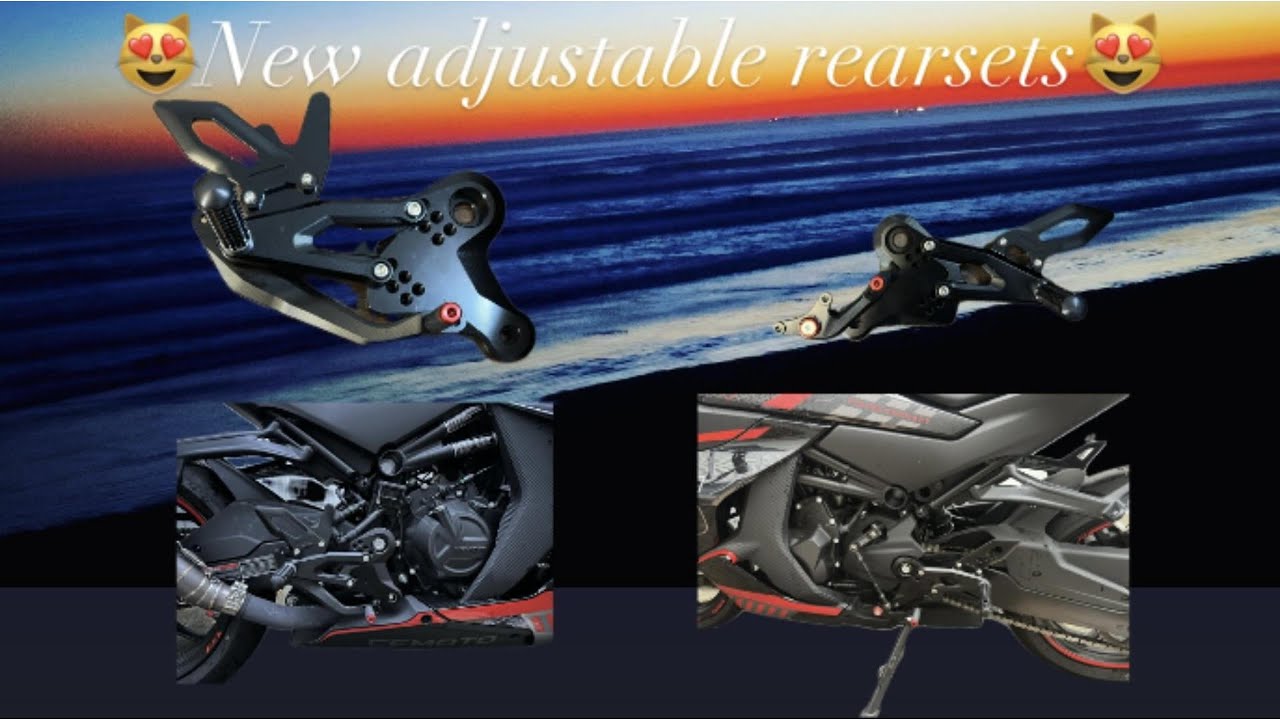 Cf Moto 450ss adjustable rear set install part 1 of 2.