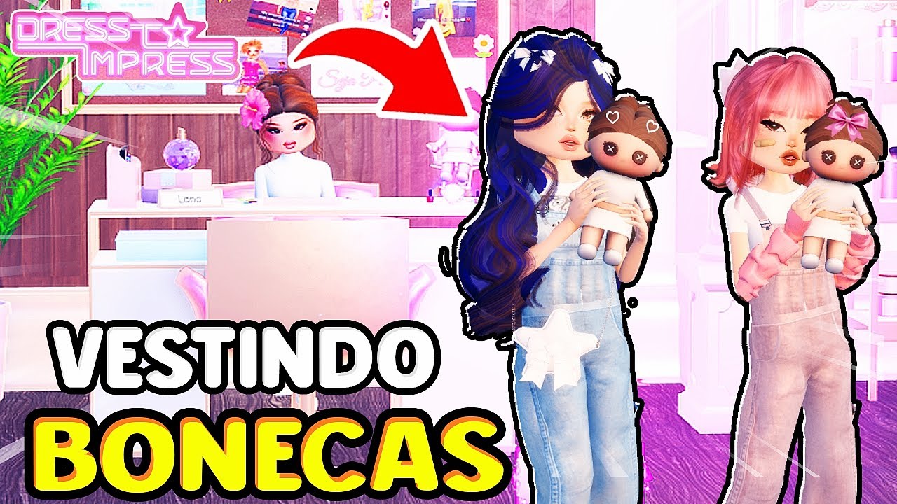 🤩 VESTIMOS a BONECA da LANA com NOSSAS ROUPAS no Dress to Impress
