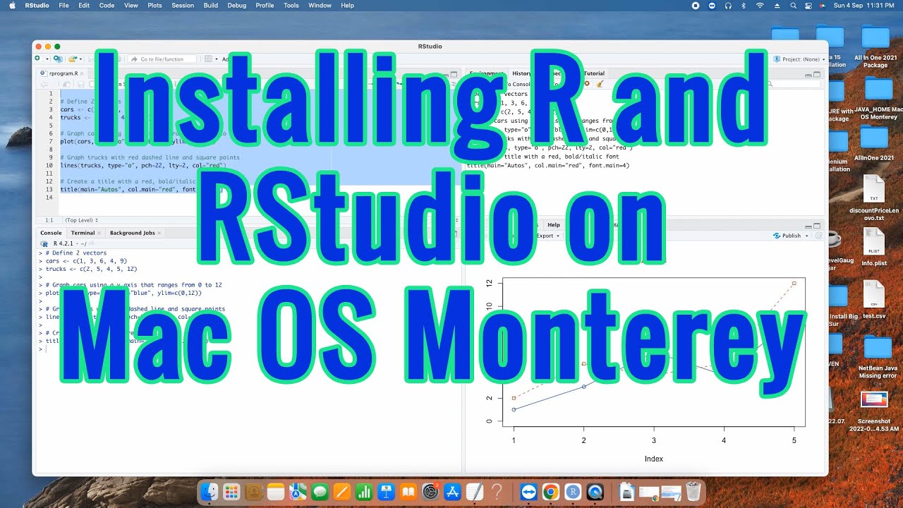 Download and Install R and RStudio for Mac OS Monterey(for Intel Processor and Apple M1 chip)