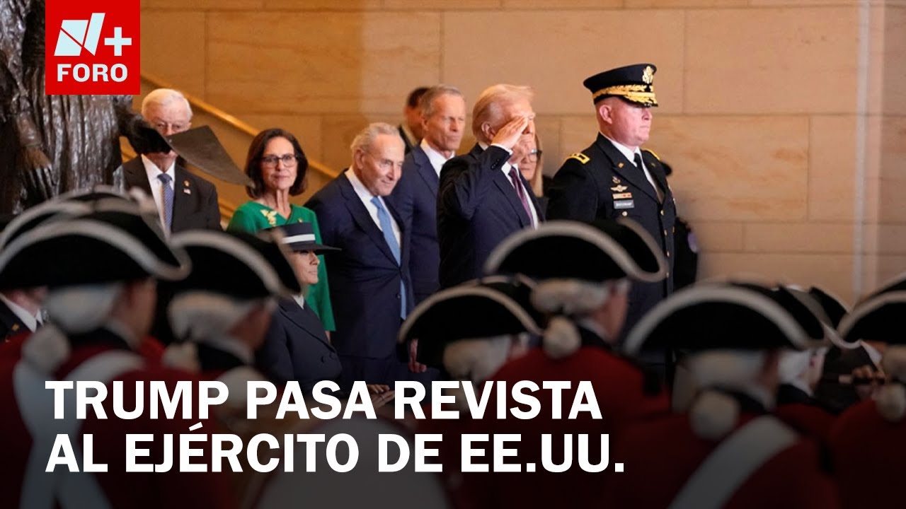 Donald Trump realiza el pase de revista a las fuerzas armadas - Las Noticias