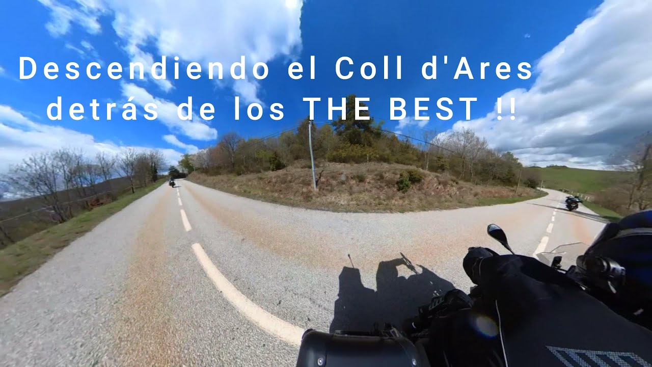 Descendiendo el Coll d'Ares detrás de los THE BEST !!!!