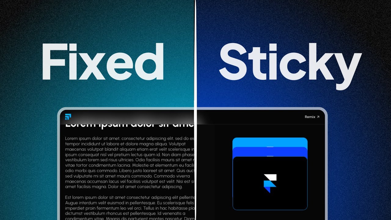 Fixed vs Sticky no Framer: Quando Usar Cada Um