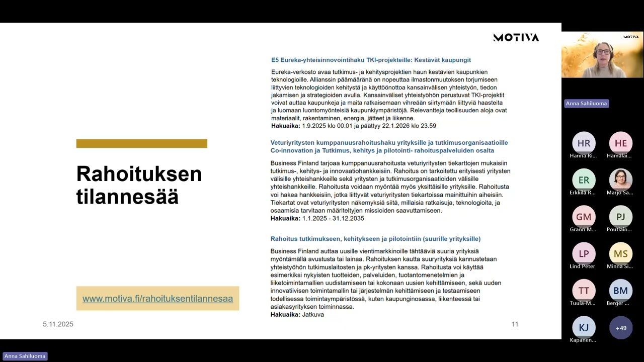 Kestävän rahoituksen pyöreä pöytä 5.11. 2025