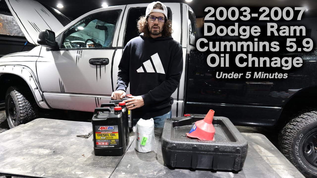 2006 Dodge Ram 5.9 Cummins Oil Change in 5 minutes