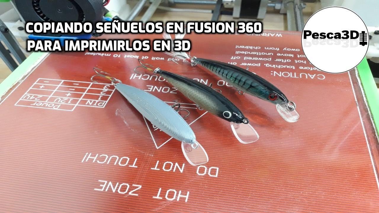 COPIANDO SEÑUELOS en FUSION360 para IMPRIMIRLOS en 3D