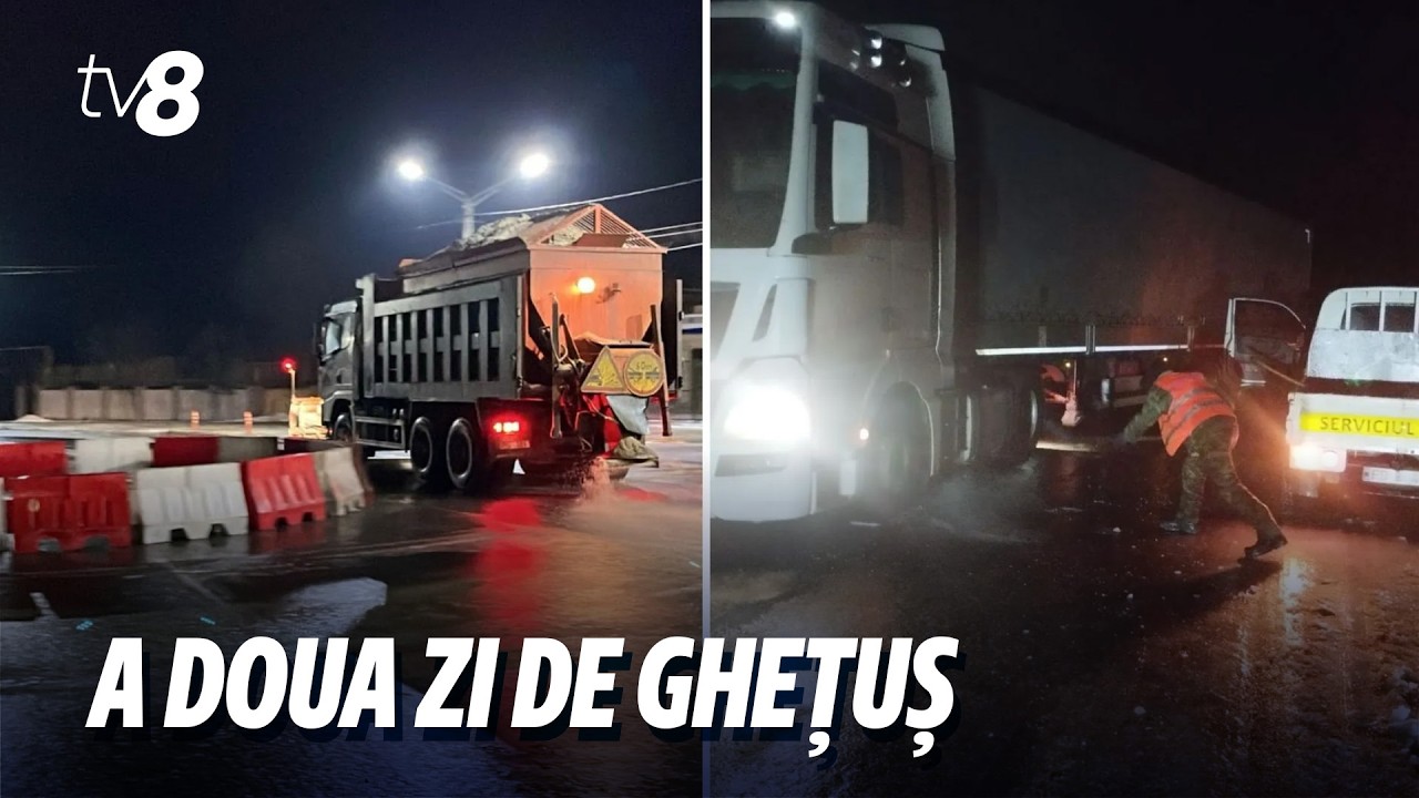 Pericol pe drumurile din Moldova: Carosabilul este foarte alunecos. Avertismentul autorităților