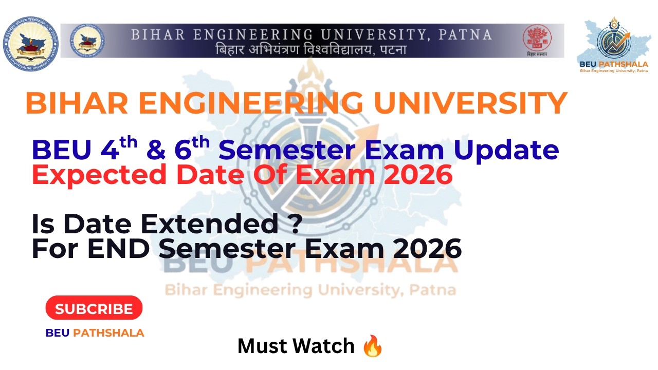 BEU Patna | 4th & 6th Semester Exam Update 2026 | 📢 Big Update for Students | #beupatna