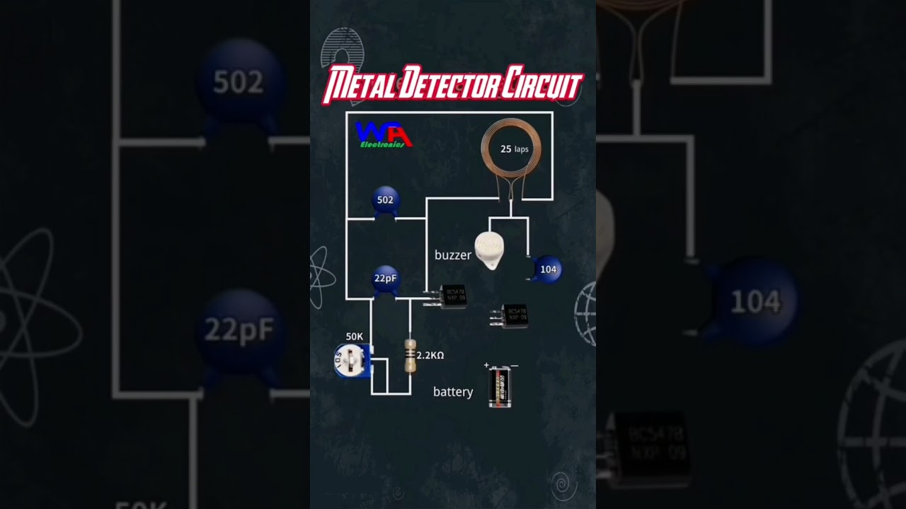 Diy Metal Detector Circuit Using BC547 #electronicproject #electronic