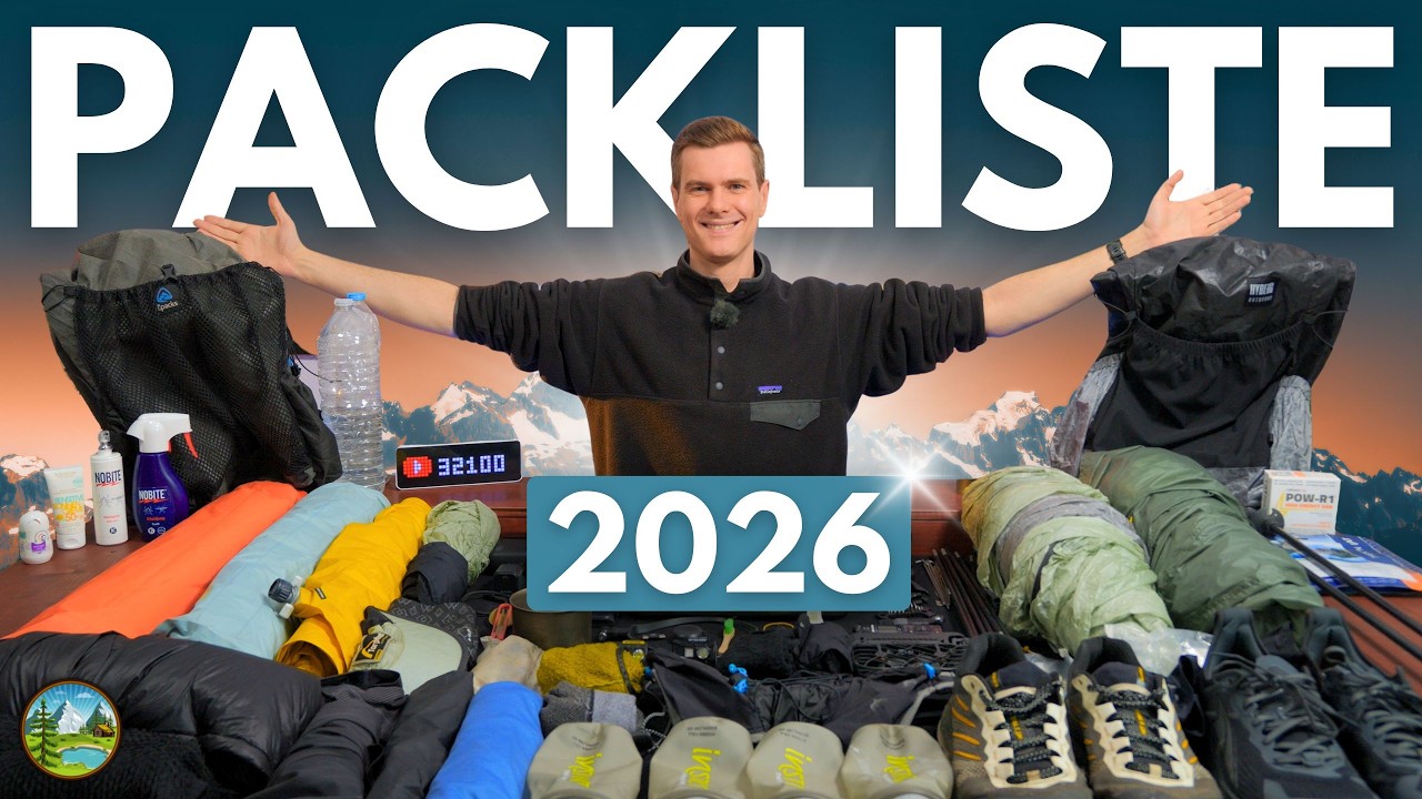 Neue Ultraleicht Packliste 2026: Komplette Ausrüstung (2937g)