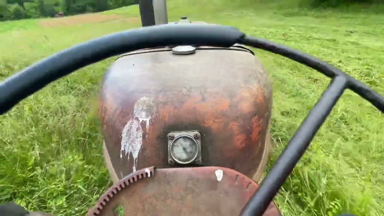 Bushogging with a Allis chalmers D17 and 9ft bushog