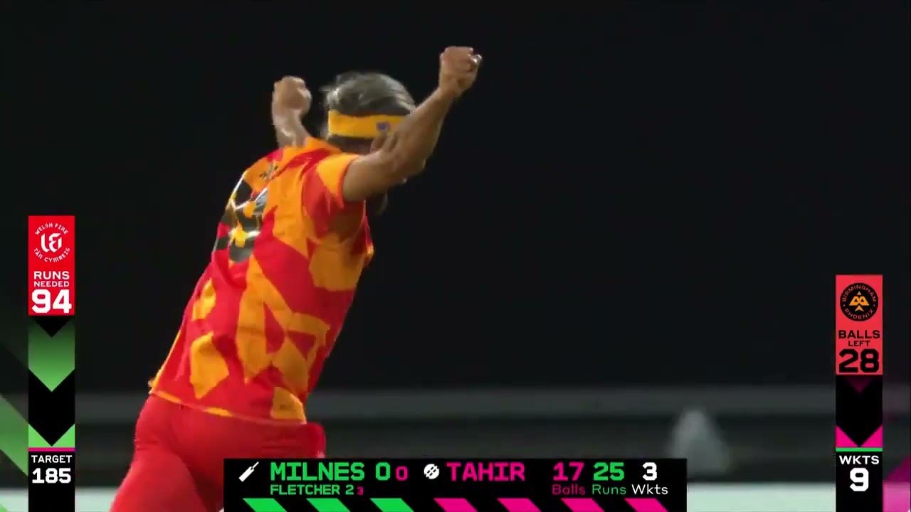 Imran tahir hat-trick celebration in 100 ball match