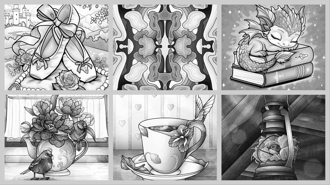 Art, Tea, and Tiny Creatures Collection Hey Color By Number Game Relaxing Coloring🌸 #coloringbook